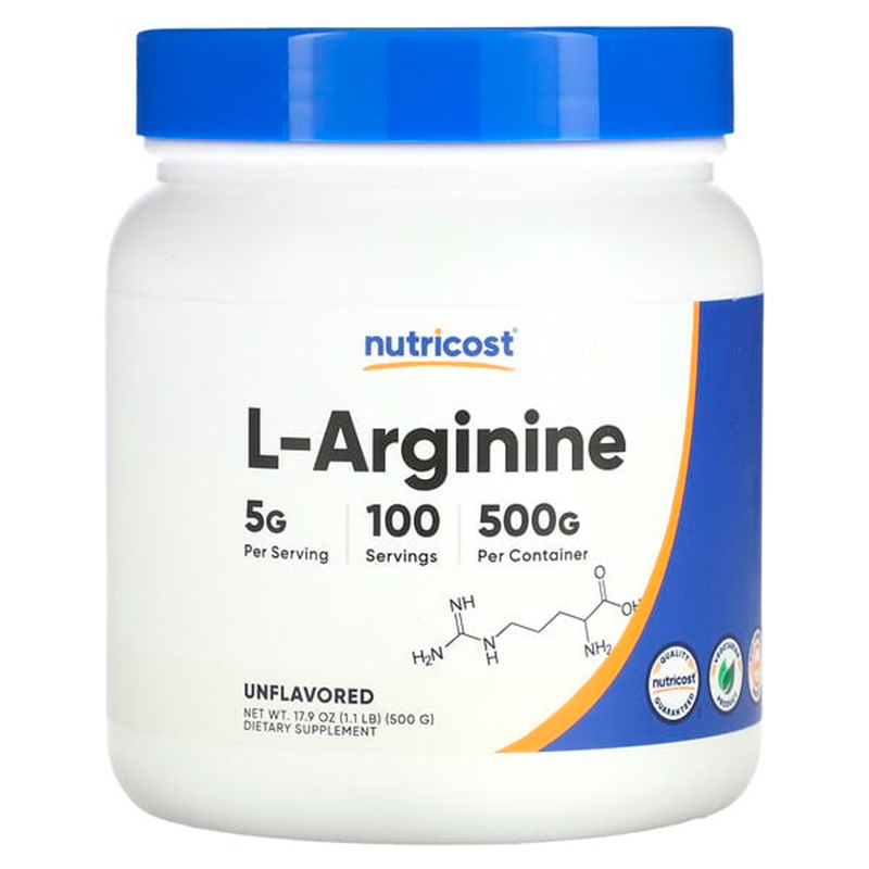 Nutricost, L-arginina, en polvo, 500 g (17,9 oz)