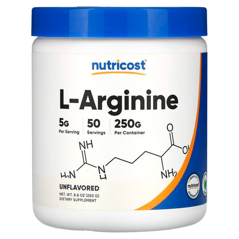Nutricost, L-arginina, en polvo, 250 g (8,8 oz)