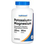 Nutricost, Potasio y magnesio, 240 cápsulas