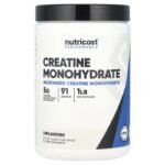Nutricost, Monohidrato de creatina, Sin sabor, 454 g (1 lb)