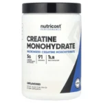 Nutricost, Monohidrato de creatina, Sin sabor, 454 g (1 lb)