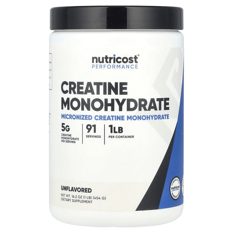 Nutricost, Monohidrato de creatina, Sin sabor, 454 g (1 lb)