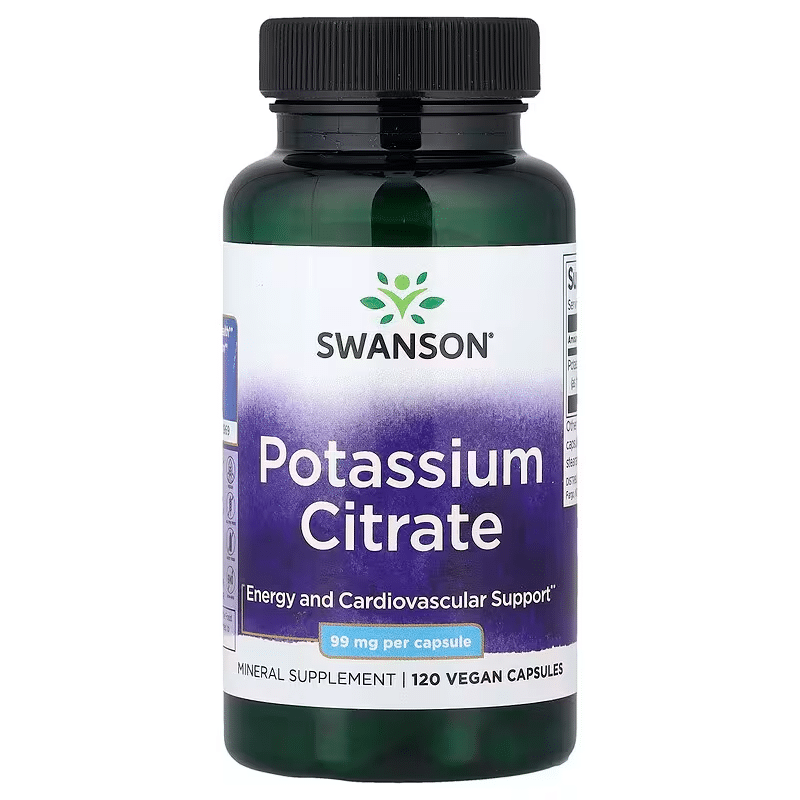 Swanson, Citrato de potasio, 99 mg, 120 cápsulas vegetales
