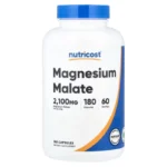 Nutricost, Malato de magnesio, 180 cápsulas (700 mg por cápsula)