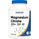 Nutricost, Citrato de magnesio, 240 cápsulas